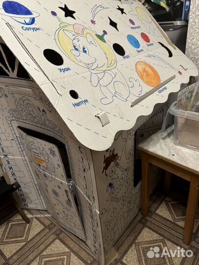 Домик раскраска складной в коробке