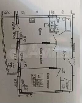 2-к. квартира, 65 м², 12/14 эт.