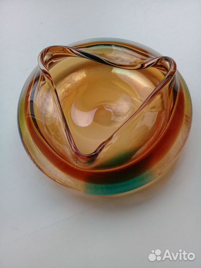 Пепельница СССР Цветное стекло. Состояние люкс