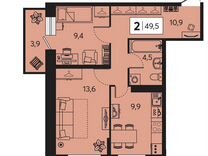 2-к. квартира, 51 м², 1/7 эт.