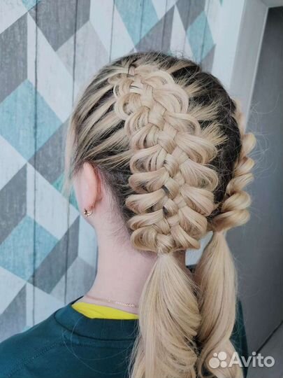 Косы, вечерние прически