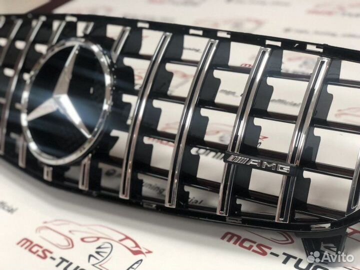 Решетка Mercedes A-class w176 GT style хром + AMG