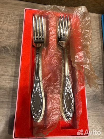 Столовые ложки и вилки мельхиор