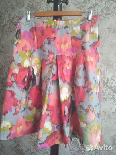 Юбка лён-хлопок 46 размер