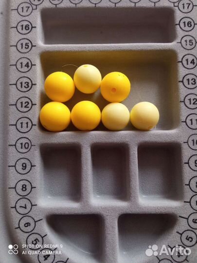 Бусы силиконовые круглые 15мм