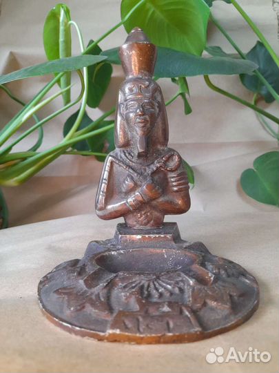 Пепельница курительница подсвечник Фараон ретро