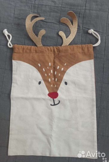 Елочные игрушки украшения hm home Мешок олень H&M