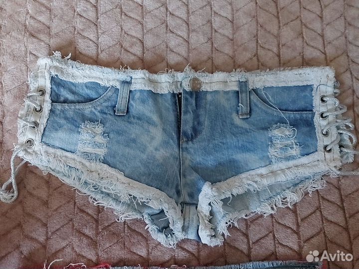 Мини шорты джинсовые