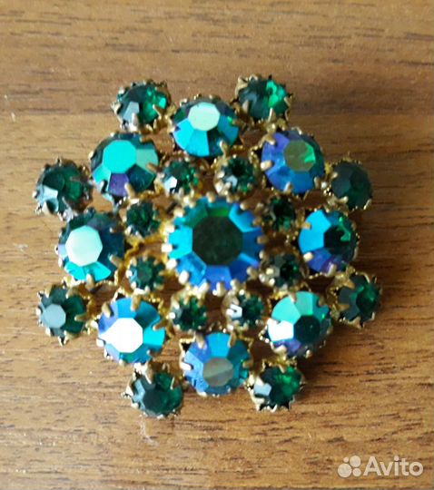 Винтажная брошь Чехословакия
