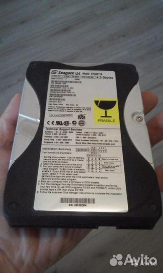 Жесткий диск St34311a 4.3GB ретро