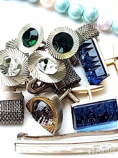 Запонки горный хрусталь СССР