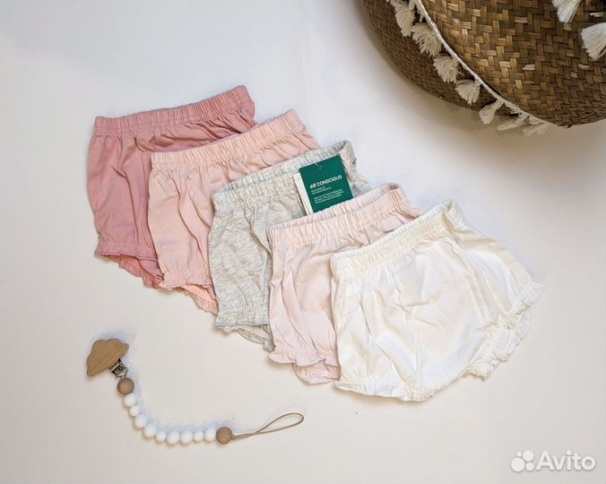 H&m 62 шорты для девочки новые