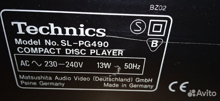 CD проигрыватель technics SL-PG490