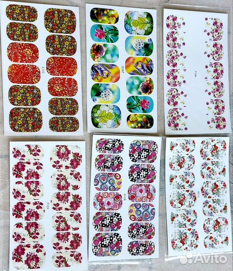 Слайдеры наклейки для ногтей 50 шт