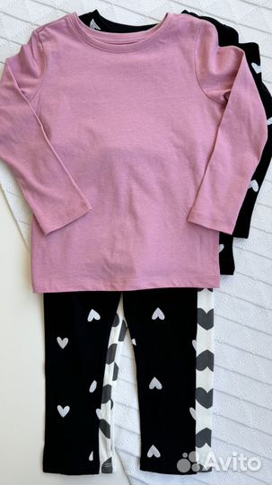 6в1 Комплекты для девочки: лонгсливы, лосины