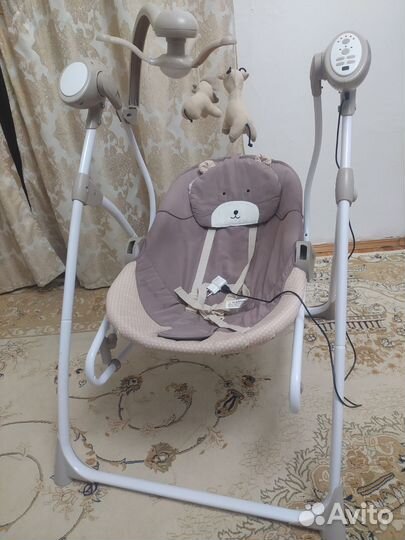 Детские электронные качели шезлонг