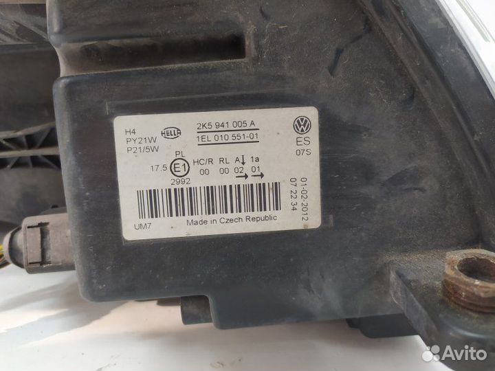 Фара левая, Volkswagen Caddy 3 рест. (2010-2015) 2012