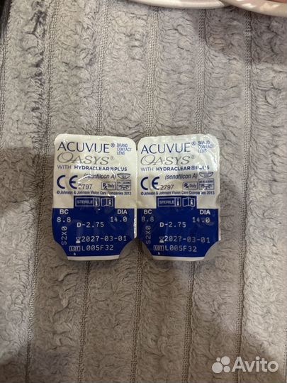 Линзы acuvue oasys -2.75