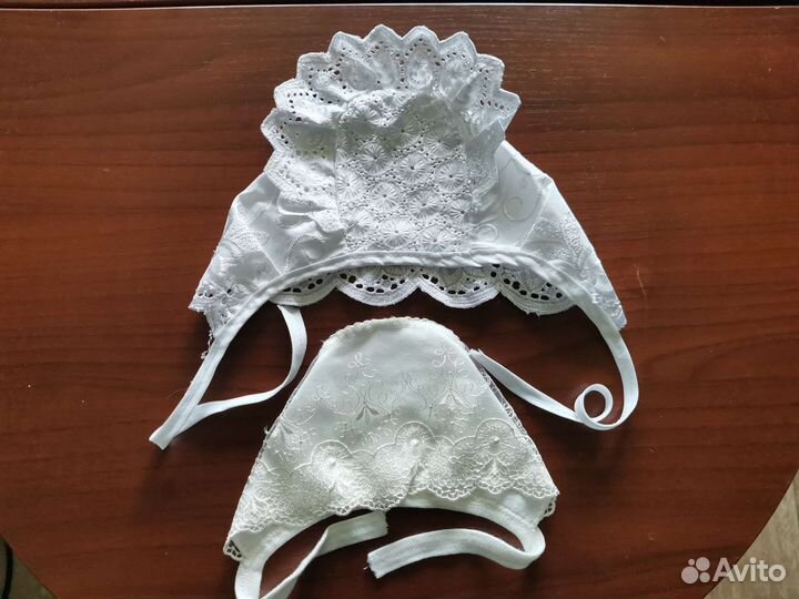 Чепчик на выписку, крещение