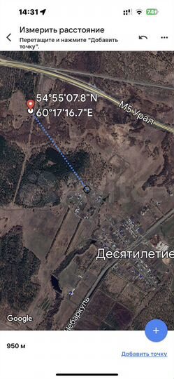 Участок 2,25 га (СНТ, ДНП)