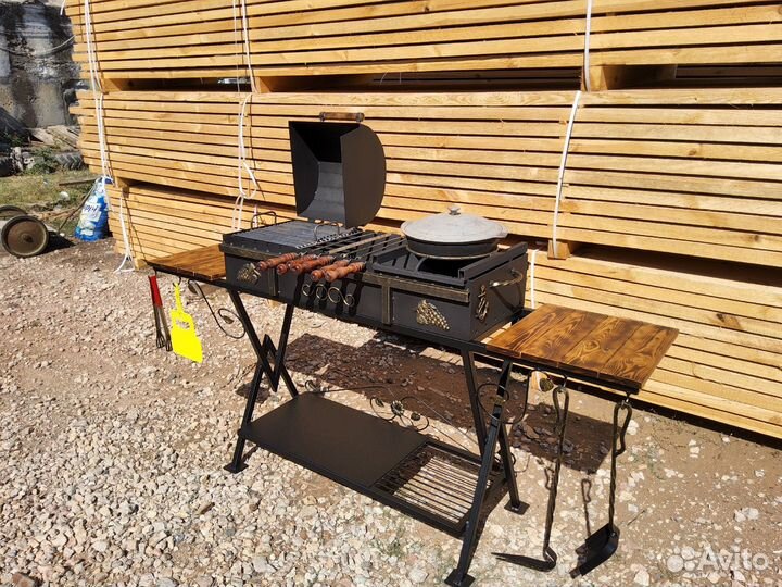 Гриль мангал барбекю 4 мм сталь. Размер любой