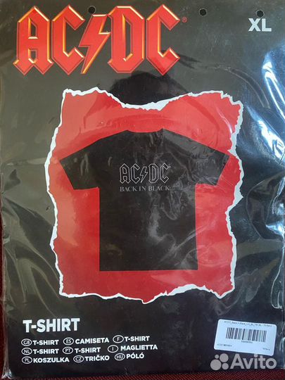 Футболка AC/DC, унисекс, р.XL