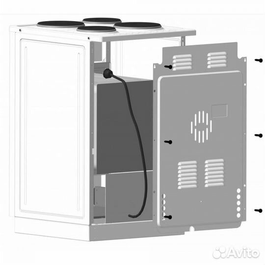 Плита электро-газовая лысьва эг 401мс-2у коричнева