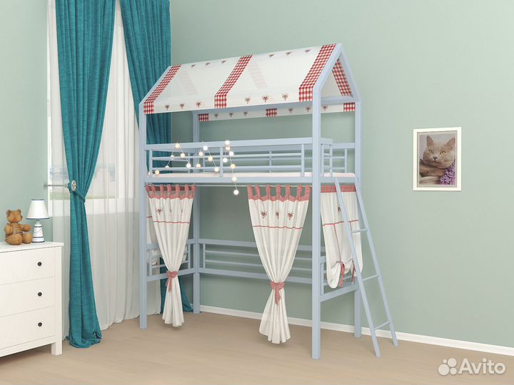 Кровать чердак Домик-4