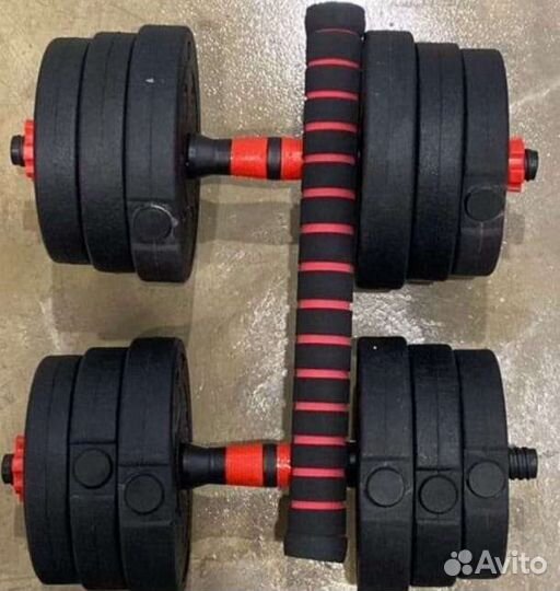 Гантели разборные 2/10 + переходник в штангу