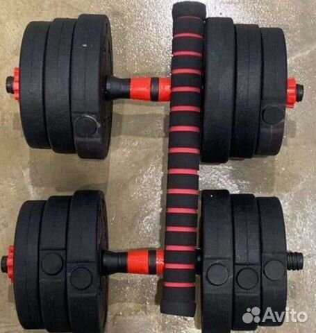 Гантели разборные 2/10 + переходник в штангу