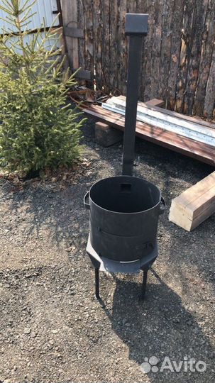 Печь для казана усиленная премиум 3мм с тр дв