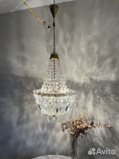 Хрустальная люстра монгольфьер Чехословакия