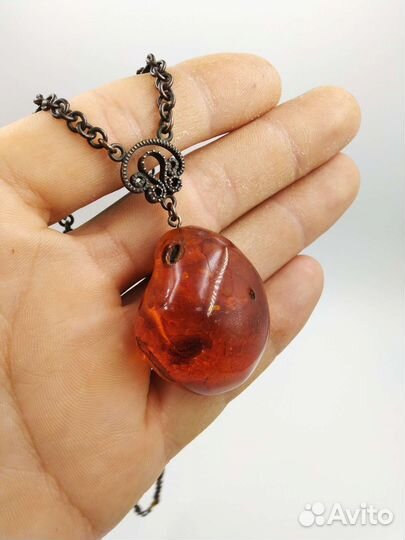 Кулон подвеска янтарь СССР