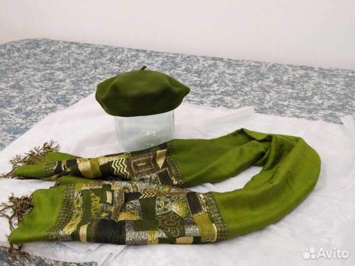 Шапка женская, берет, палантин