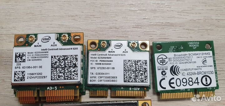 Wi-Fi + Bluetooth,3G модули для ноутбуков