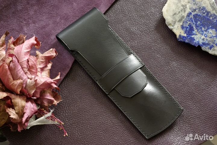 Чехол для ручки, карандаша. Кожа. Handmade