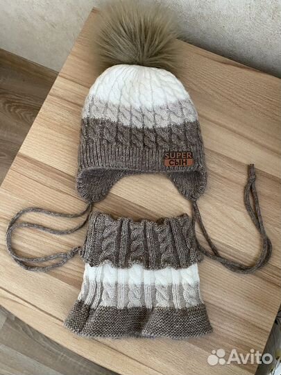 Комплект шапка и снуд