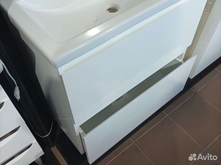 Тумба для ванной 80 см подвес, напольная краска