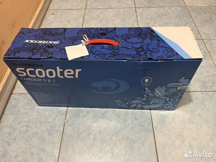 Самокат трехколесный Kreiss 5в1 Красный