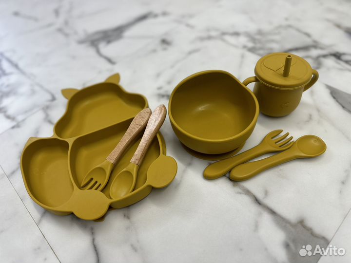 Силиконовая детская посуда