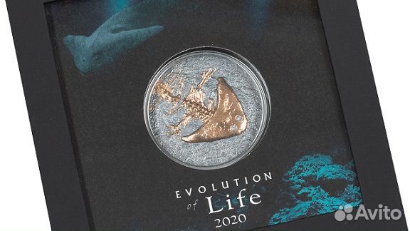 Монета Диплокаулус Эволюция жизни Монголия 2020г