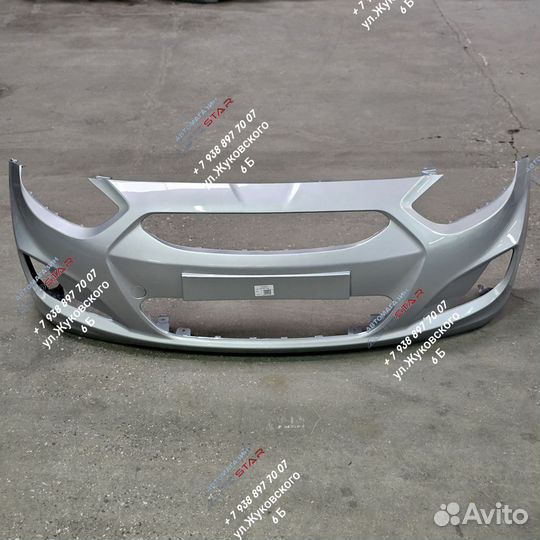 Передний бампер на hyundai solaris 1