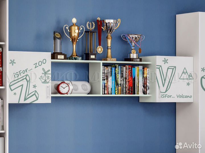 Детская кровать стол шкаф