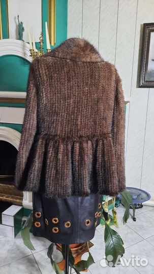 Пиджак-шубка Норка Цвет Соболь 1 экземпляр р48-52