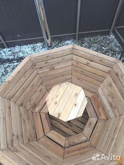 Уличная купель/Банный чан из лиственницы