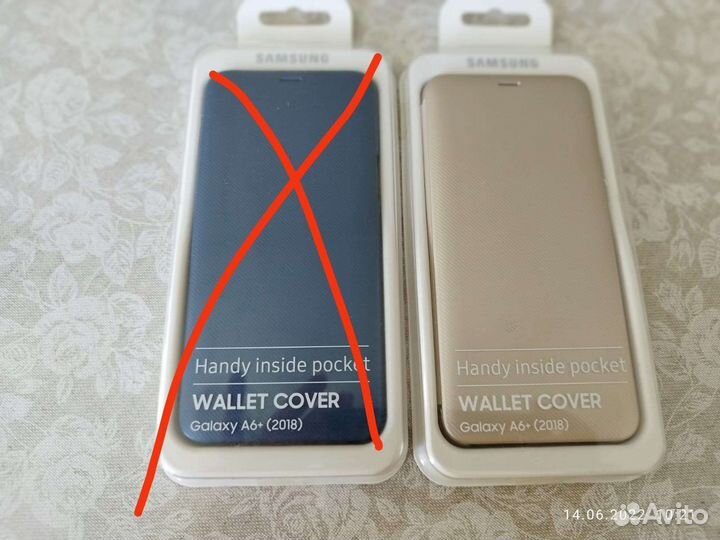 Чехол с крышкой на samsung galaxy a6 plus