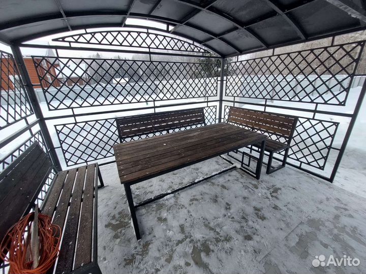 Беседка для дачи с мангалом