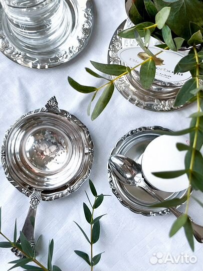 Предметы для сервировки стола, серебрение. Швеция