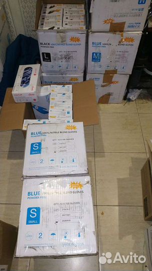 Перчатки нитрил виниловые. нитриловые