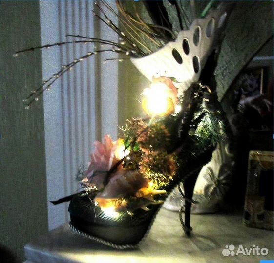 Композиция -светильник в туфельке